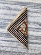 Hand Block Printed Cotton Bandana: Natural Dye Neckerchief - Made in India