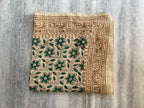 Hand Block Printed Cotton Bandana: Natural Dye Neckerchief - Made in India