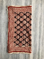 Hand Block Printed Cotton Bandana: Natural Dye Neckerchief - Made in India