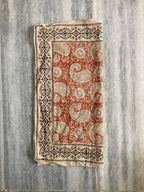 Hand Block Printed Cotton Bandana: Natural Dye Neckerchief - Made in India