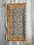 Hand Block Printed Cotton Bandana: Natural Dye Neckerchief - Made in India