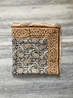 Hand Block Printed Cotton Bandana: Natural Dye Neckerchief - Made in India