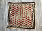 Hand Block Printed Cotton Bandana: Natural Dye Neckerchief - Made in India