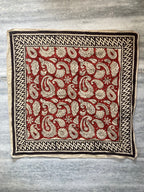 Hand Block Printed Cotton Bandana: Natural Dye Neckerchief - Made in India