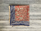 Hand Block Printed Cotton Bandana: Natural Dye Neckerchief - Made in India