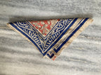 Hand Block Printed Cotton Bandana: Natural Dye Neckerchief - Made in India