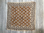 Hand Block Printed Cotton Bandana: Natural Dye Neckerchief - Made in India