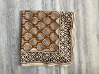 Hand Block Printed Cotton Bandana: Natural Dye Neckerchief - Made in India