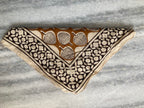 Hand Block Printed Cotton Bandana: Natural Dye Neckerchief - Made in India