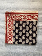 Hand Block Printed Cotton Bandana: Natural Dye Neckerchief - Made in India