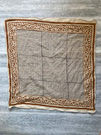 Hand Block Printed Cotton Bandana: Natural Dye Neckerchief - Made in India