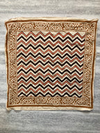 Hand Block Printed Cotton Bandana: Natural Dye Neckerchief - Made in India