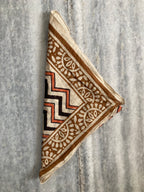 Hand Block Printed Cotton Bandana: Natural Dye Neckerchief - Made in India