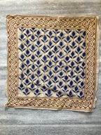Hand Block Printed Cotton Bandana: Natural Dye Neckerchief - Made in India