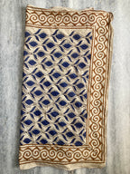Hand Block Printed Cotton Bandana: Natural Dye Neckerchief - Made in India