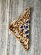 Hand Block Printed Cotton Bandana: Natural Dye Neckerchief - Made in India