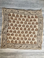Hand Block Printed Cotton Bandana: Natural Dye Neckerchief - Made in India