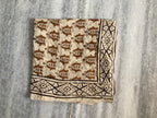 Hand Block Printed Cotton Bandana: Natural Dye Neckerchief - Made in India