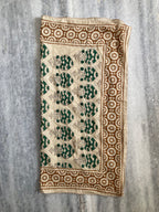 Hand Block Printed Cotton Bandana: Natural Dye Neckerchief - Made in India
