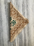 Hand Block Printed Cotton Bandana: Natural Dye Neckerchief - Made in India