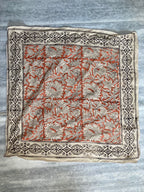 Hand Block Printed Cotton Bandana: Natural Dye Neckerchief - Made in India
