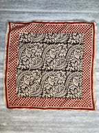 Hand Block Printed Cotton Bandana: Natural Dye Neckerchief - Made in India