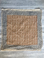 Hand Block Printed Cotton Bandana: Natural Dye Neckerchief - Made in India