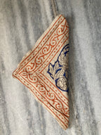 Hand Block Printed Cotton Bandana: Natural Dye Neckerchief - Made in India