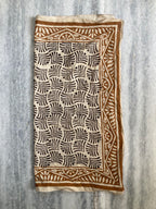 Hand Block Printed Cotton Bandana: Natural Dye Neckerchief - Made in India