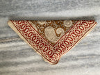 Hand Block Printed Cotton Bandana: Natural Dye Neckerchief - Made in India
