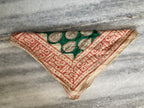 Hand Block Printed Cotton Bandana: Natural Dye Neckerchief - Made in India