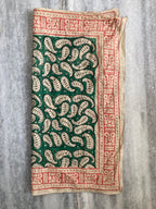 Hand Block Printed Cotton Bandana: Natural Dye Neckerchief - Made in India