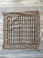 Hand Block Printed Cotton Bandana: Natural Dye Neckerchief - Made in India