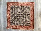 Hand Block Printed Cotton Bandana: Natural Dye Neckerchief - Made in India