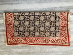 Hand Block Printed Cotton Bandana: Natural Dye Neckerchief - Made in India