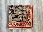 Hand Block Printed Cotton Bandana: Natural Dye Neckerchief - Made in India