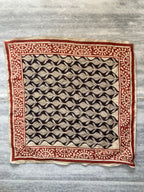 Hand Block Printed Cotton Bandana: Natural Dye Neckerchief - Made in India