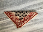 Hand Block Printed Cotton Bandana: Natural Dye Neckerchief - Made in India