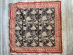 Hand Block Printed Cotton Bandana: Natural Dye Neckerchief - Made in India