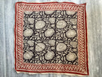 Hand Block Printed Cotton Bandana: Natural Dye Neckerchief - Made in India