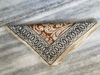 Hand Block Printed Cotton Bandana: Natural Dye Neckerchief - Made in India