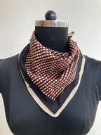 Hand Block Printed Cotton Bandana: Natural Dye Neckerchief - Made in India
