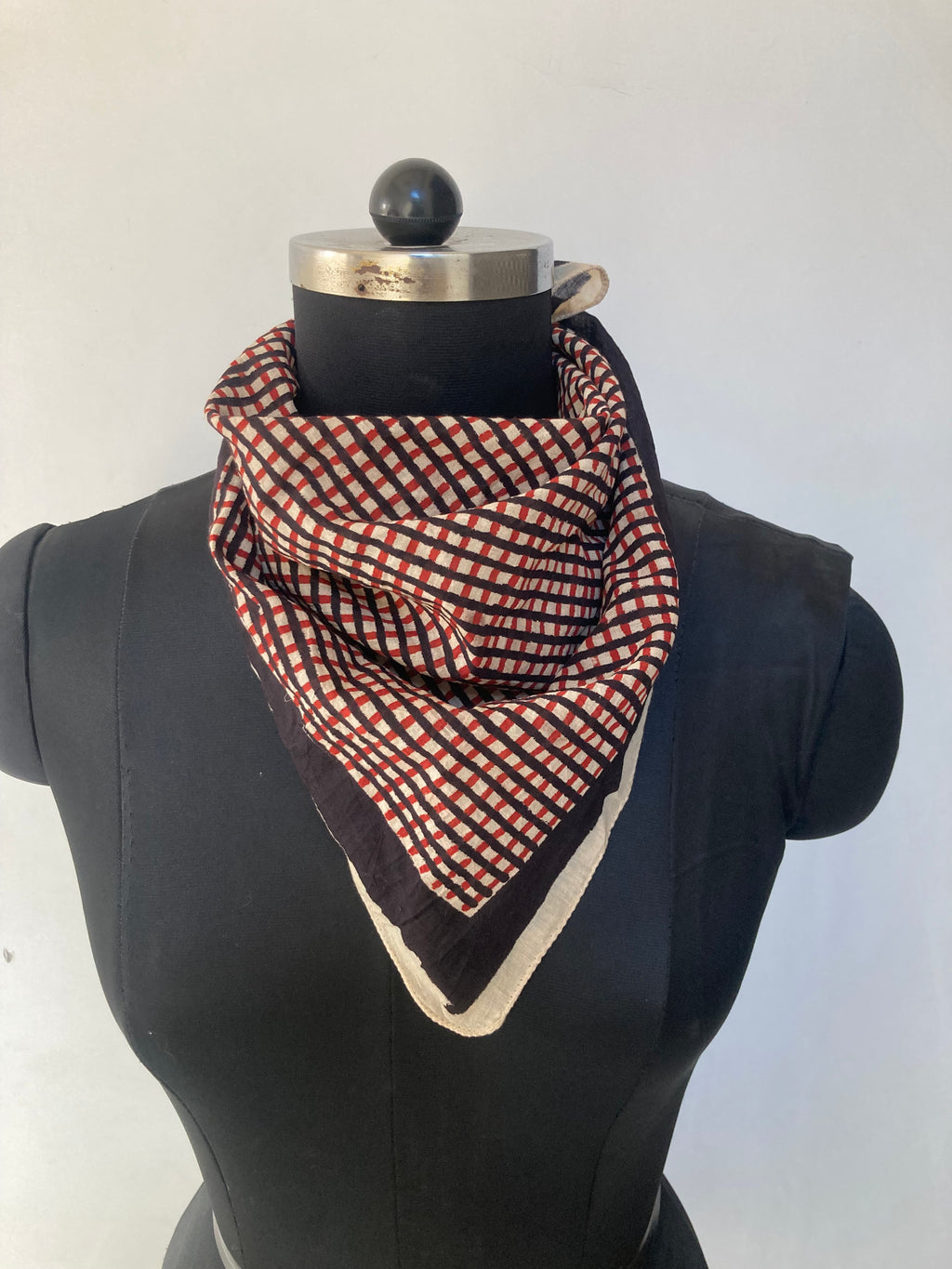 Hand Block Print Cotton Bandanas - Set of 5, Natural Dye