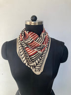 A Set of 10 Assorted Hand Block Printed Bandanas: Organic Cotton Scarfs (21x21" Inch)