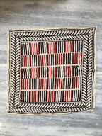 Hand Block Printed Cotton Bandana: Natural Dye Neckerchief - Made in India