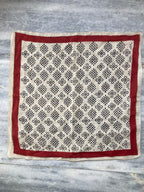 Hand Block Printed Cotton Bandana: Natural Dye Neckerchief - Made in India