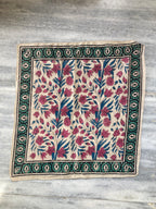 Hand Block Printed Cotton Bandana: Natural Dye Neckerchief - Made in India