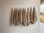 Set of 10 hand printed bandana,Neckkerchief,Handkerchief, made with natural colours gift item