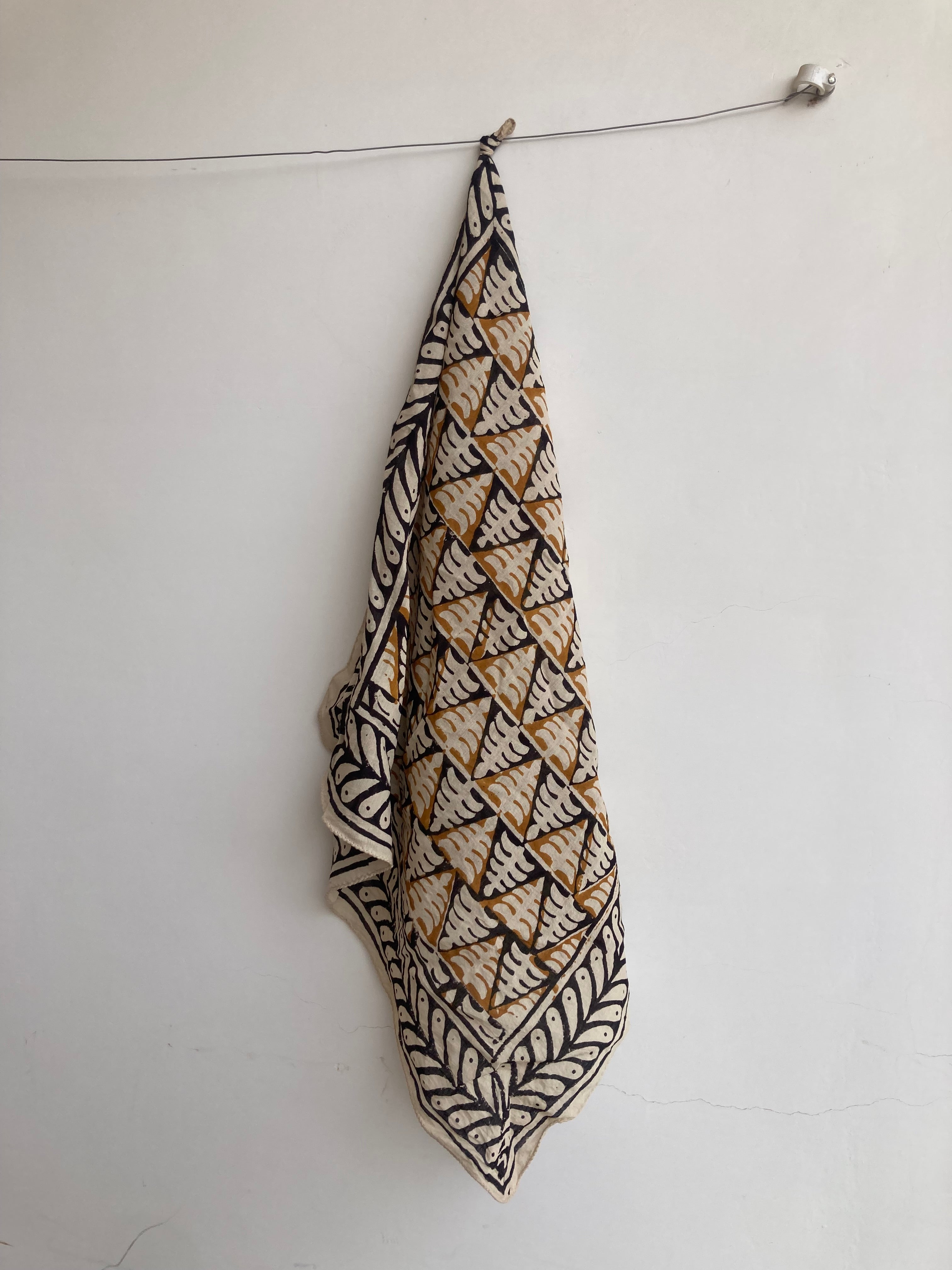 Set of 10 hand printed bandana,Neckkerchief,Handkerchief, made with natural colours gift item