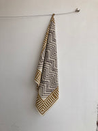 Hand Block Printed Cotton Bandana: Natural Dye Neckerchief - Made in India